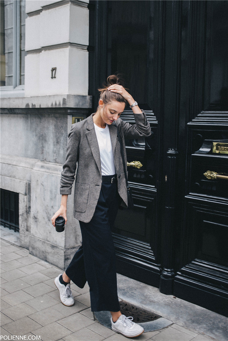 The Pennington Houndstooth Blazer Coat