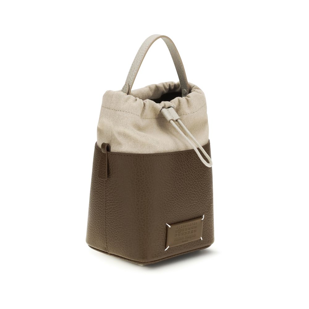 Maison Margiela Brown Calf Leather Bos Taurus Backet Bag
