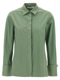 Max Mara Francia Stretch Cotton Shirt in Green