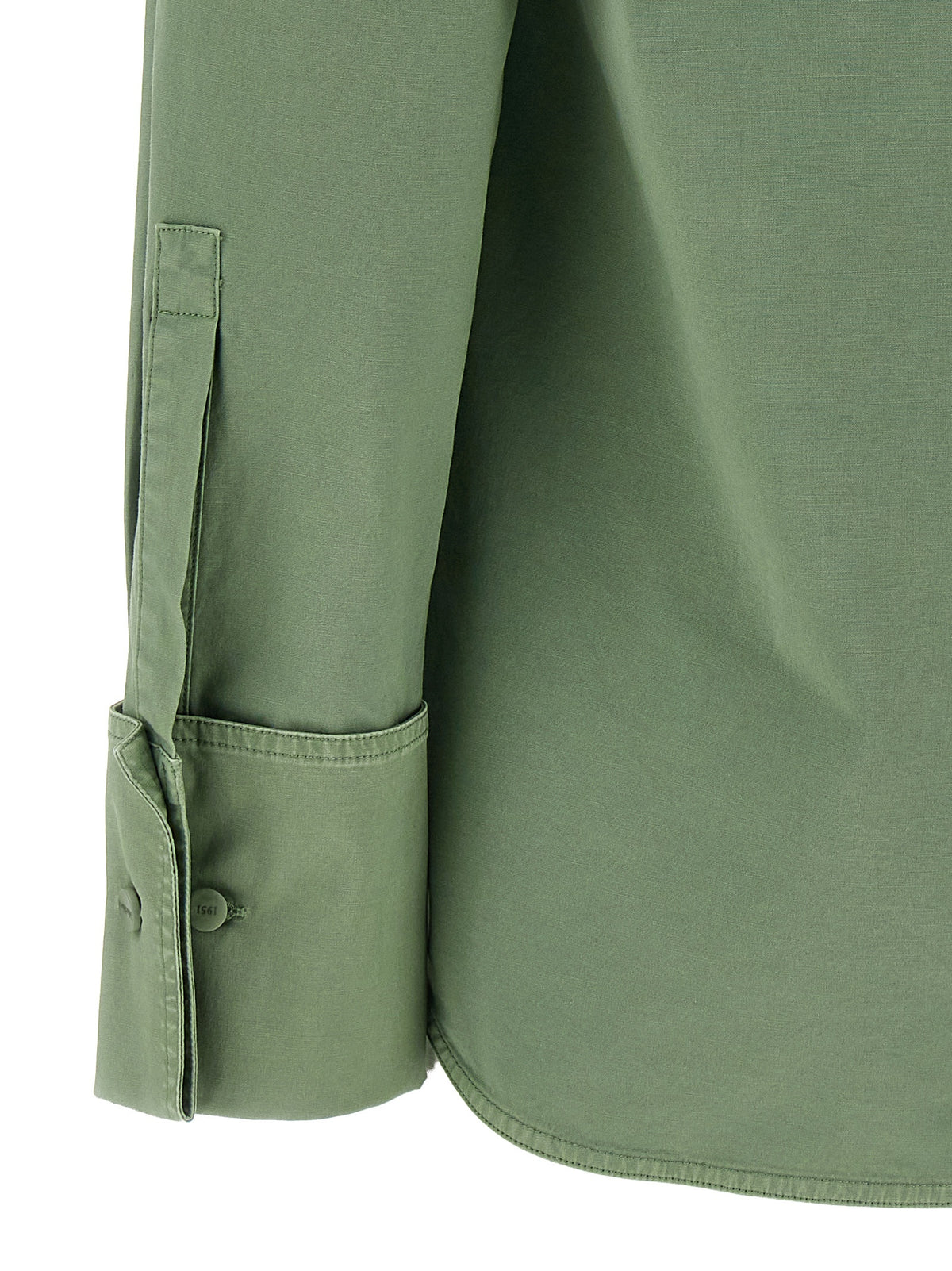 Max Mara Francia Stretch Cotton Shirt in Green