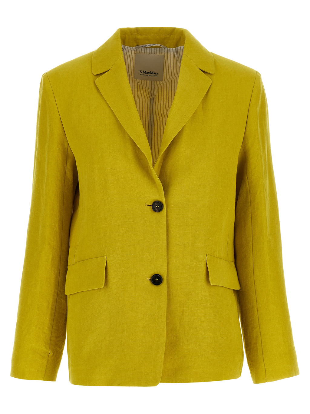 S Max Mara Bicolor Linen Blazer
