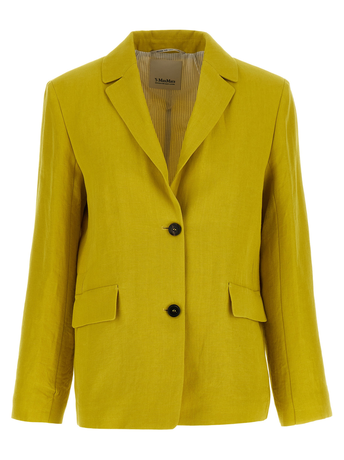 S Max Mara Bicolor Linen Blazer