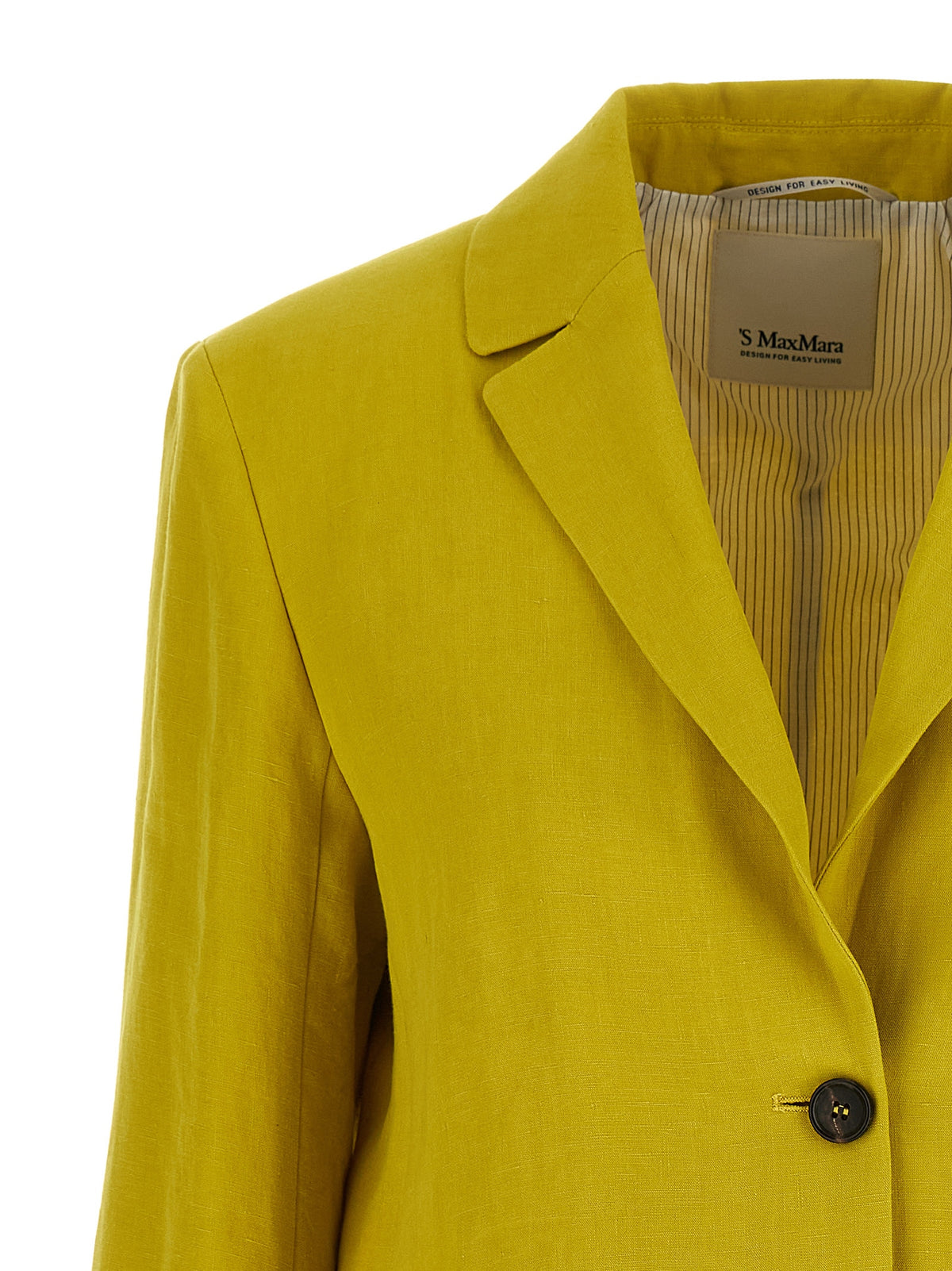 S Max Mara Bicolor Linen Blazer
