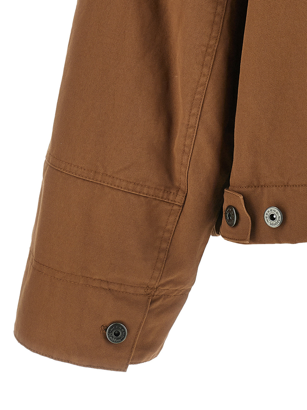 Weekend Max Mara Cotton Canvas Jacket with Contrast Collar in Brown