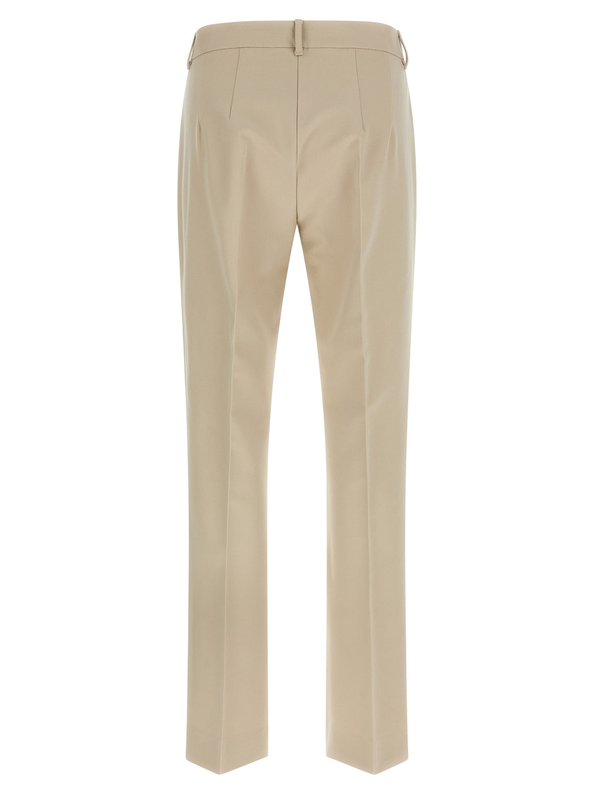 'S Max Mara Beige Cotton Cropped Pants