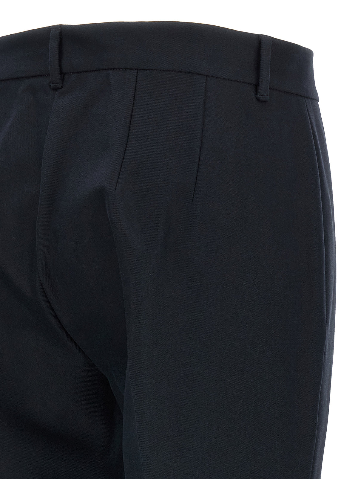 S Max Mara Blue Cotton Flared Pants