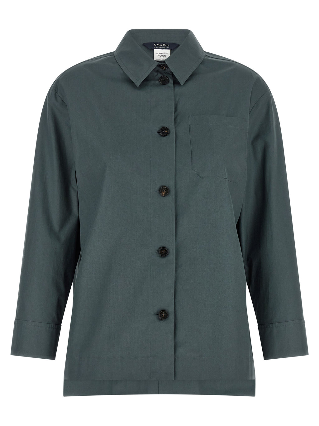 S Max Mara Gray Cotton Blouse