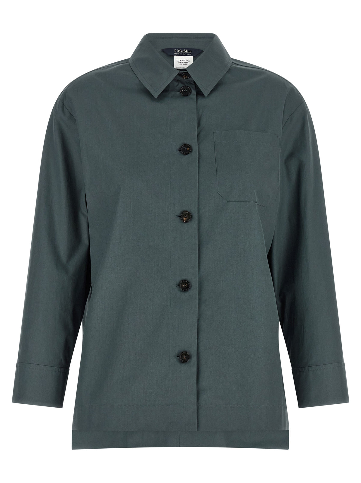 S Max Mara Gray Cotton Blouse