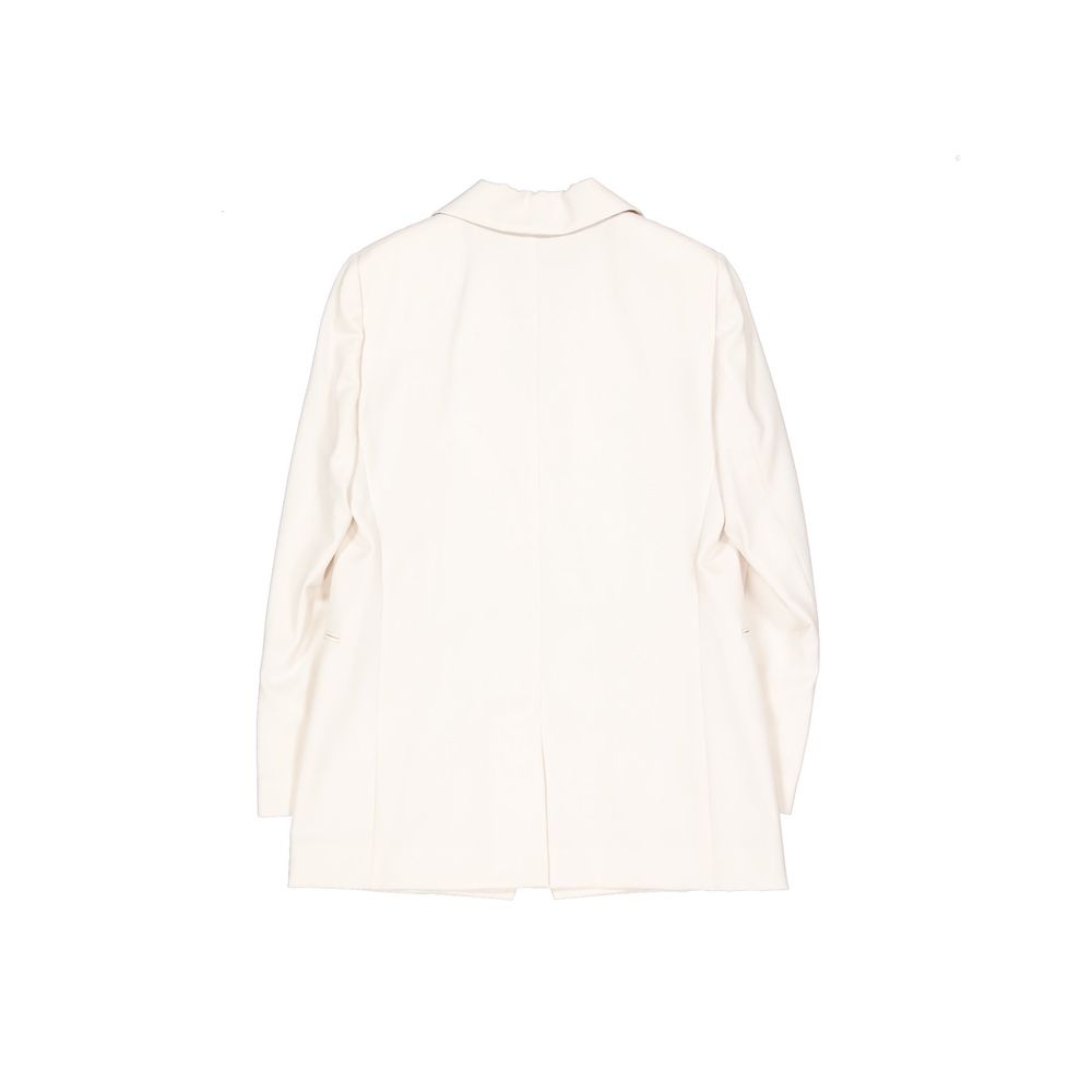 Brunello Cucinelli Double-Breasted Blazer in White Viscose and Wool