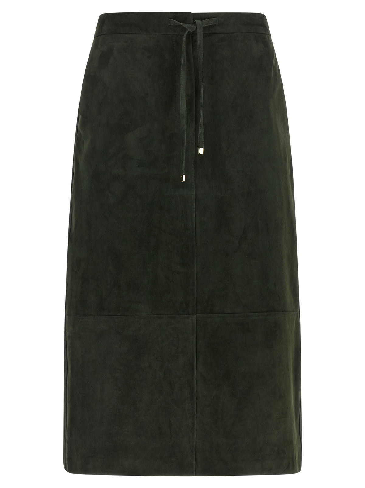 'S Max Mara Bicolor Lamb Leather Midi Skirt