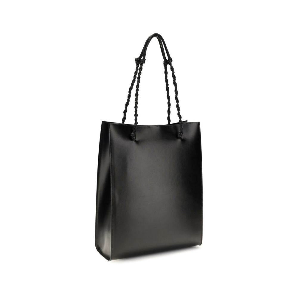 Jil Sander Tangle Tote in Black Calf Leather