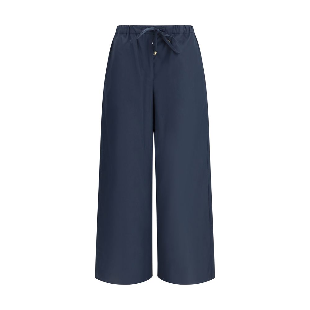 S Max Mara Blue Cotton Casual Pants