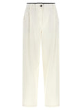 Brunello Cucinelli White Cotton Casual Pants