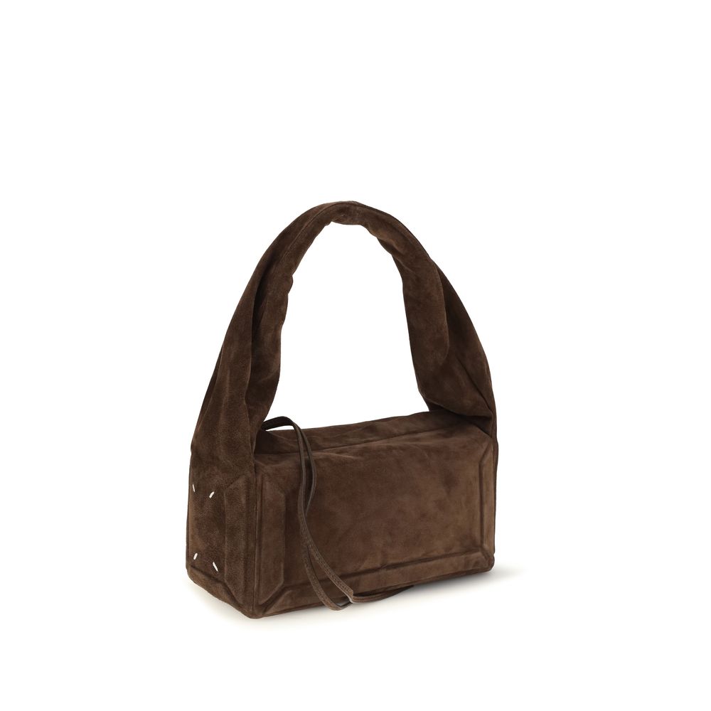 Maison Margiela Box Bag East West Small in Brown Suede
