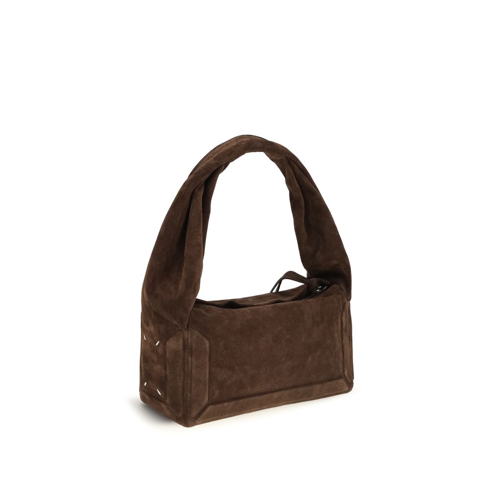 Maison Margiela Box Bag East West Small in Brown Suede