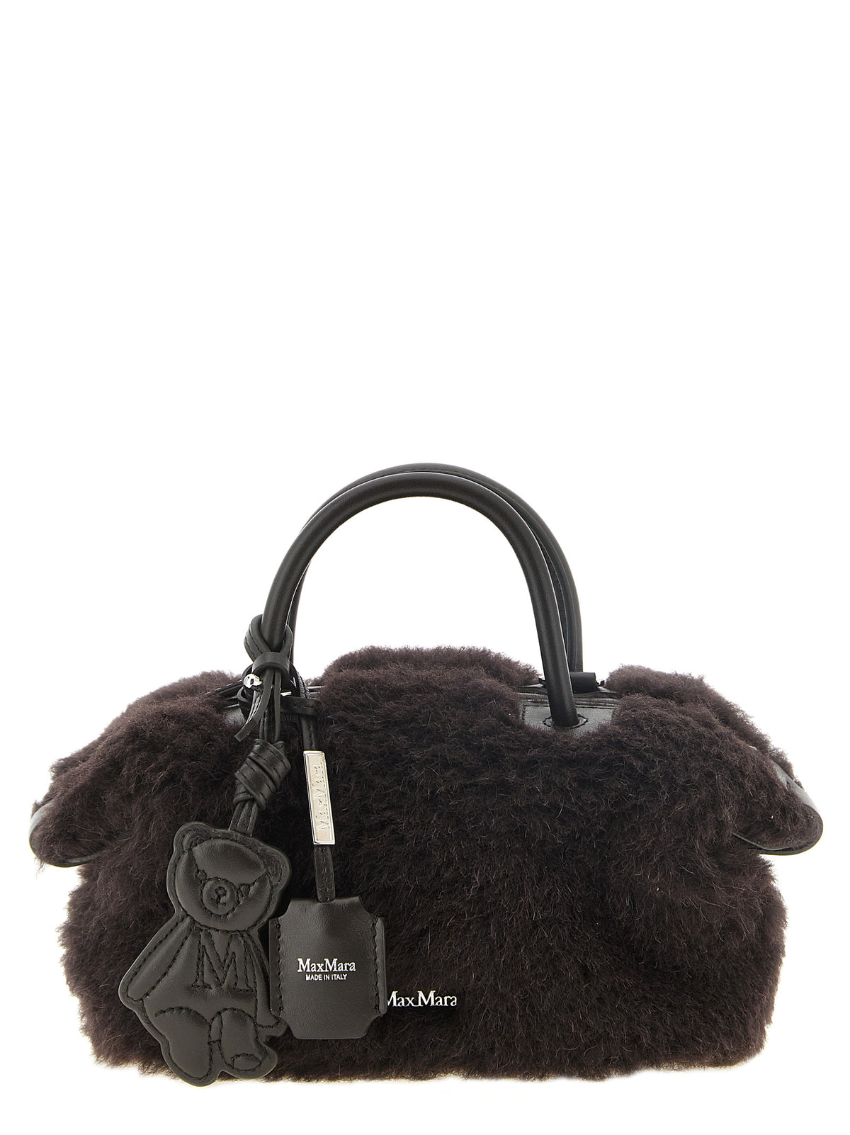 Max Mara Brown Alpaca Leather Handbag