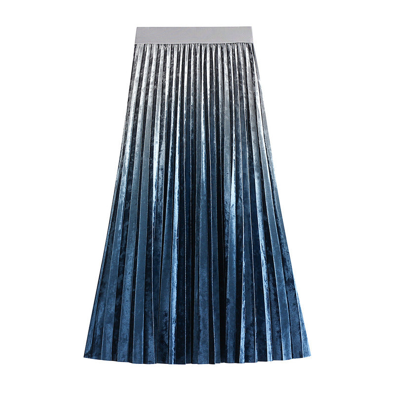 The Vivienne Velvet Pleated Skirt