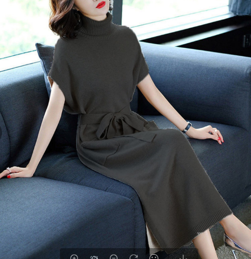 The Vienne Waist-Cinch Knit Dress