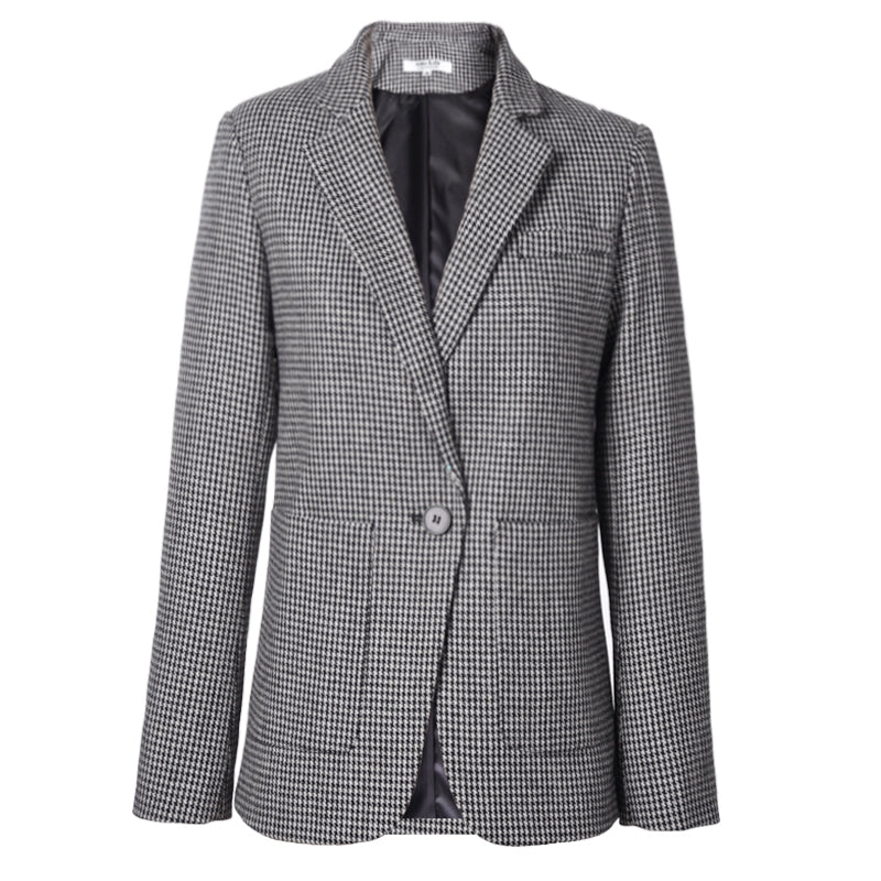The Pennington Houndstooth Blazer Coat