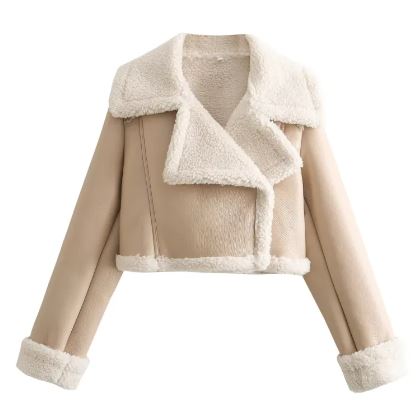 The Vesper Fur-Collar Cropped Jacket