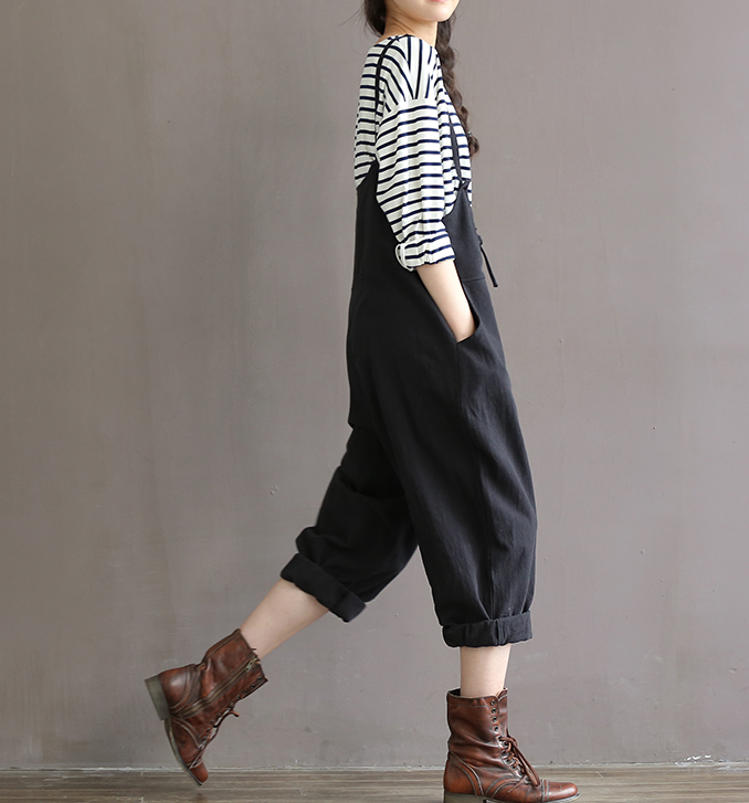 The Amara Cotton-Linen Strap Pants