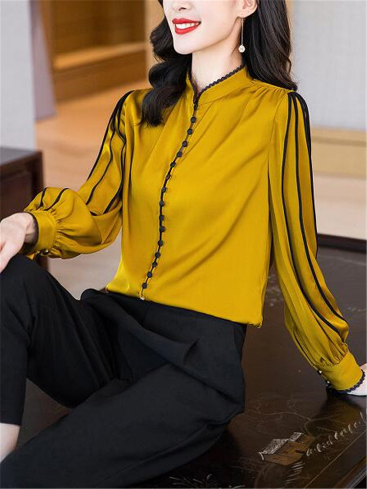 The Genevieve Satin Blouse
