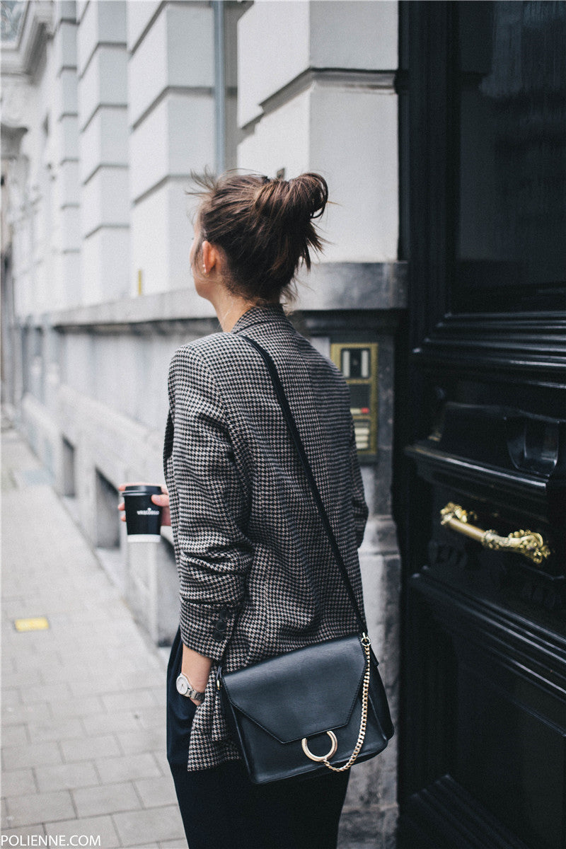 The Pennington Houndstooth Blazer Coat