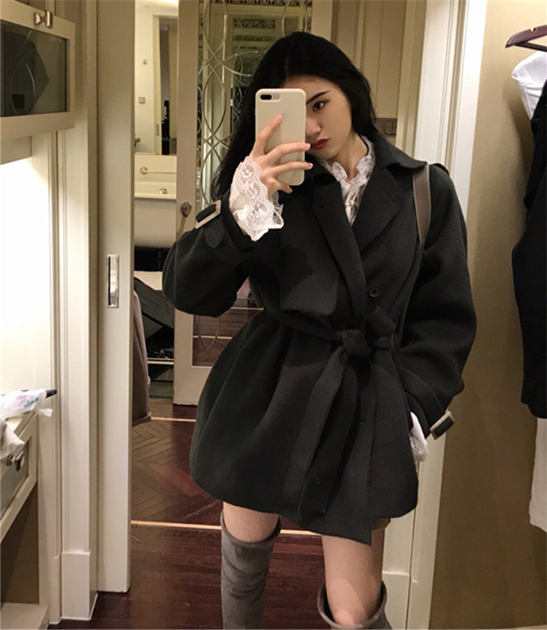 The Cordelia Belted Wool Coat