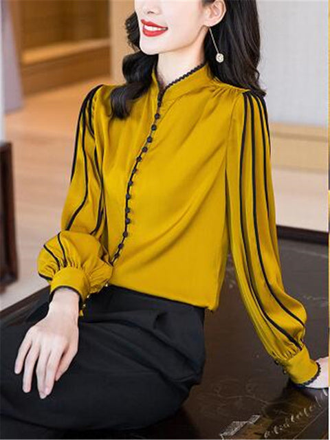 The Genevieve Satin Blouse