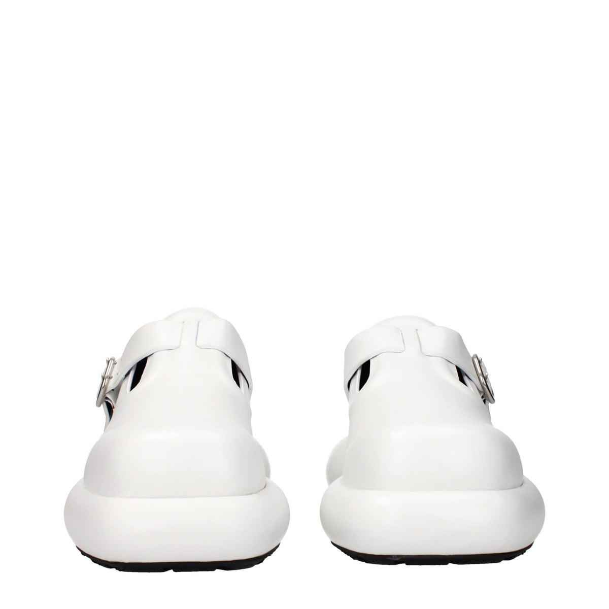 Jil Sander White Leather Mules