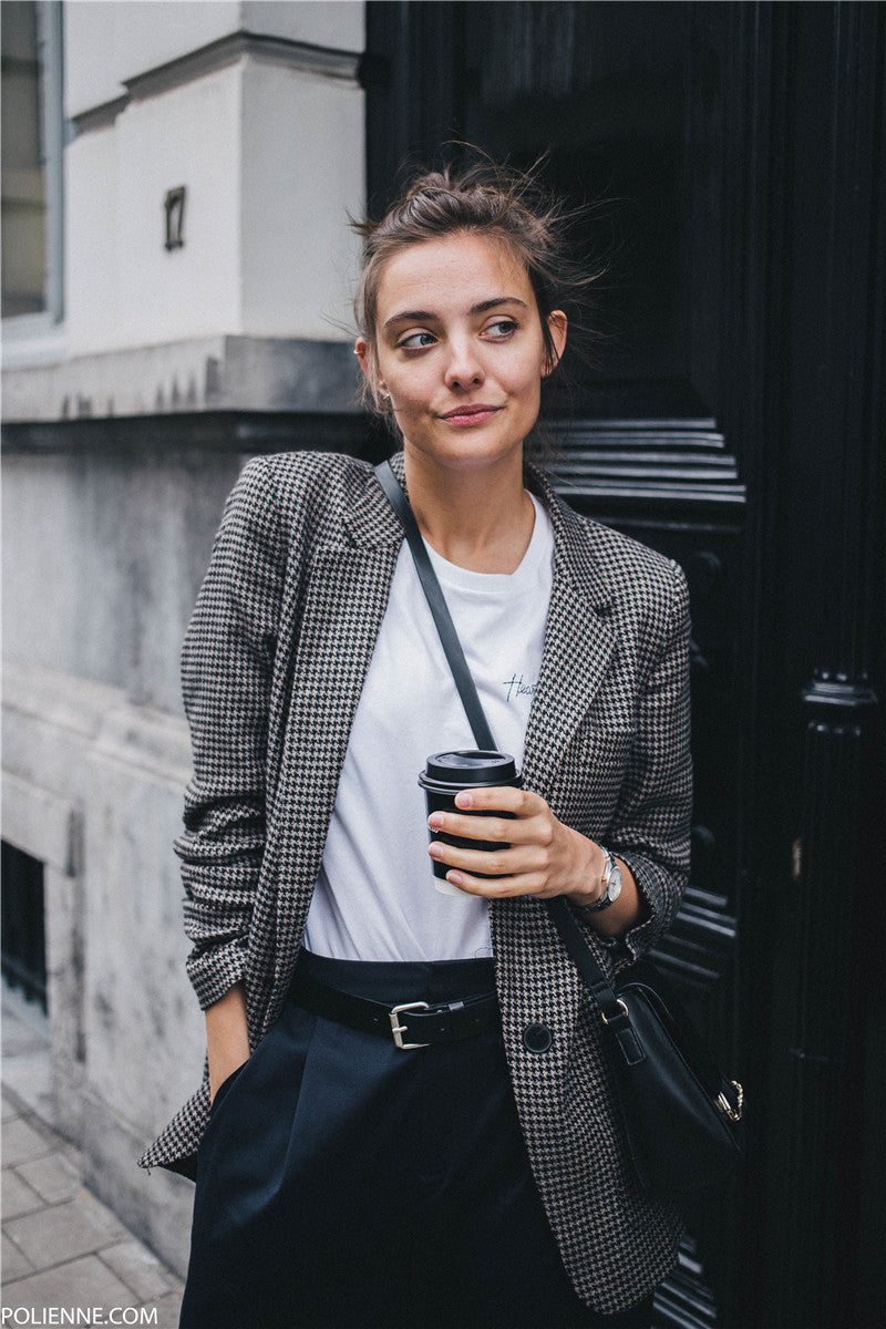 The Pennington Houndstooth Blazer Coat