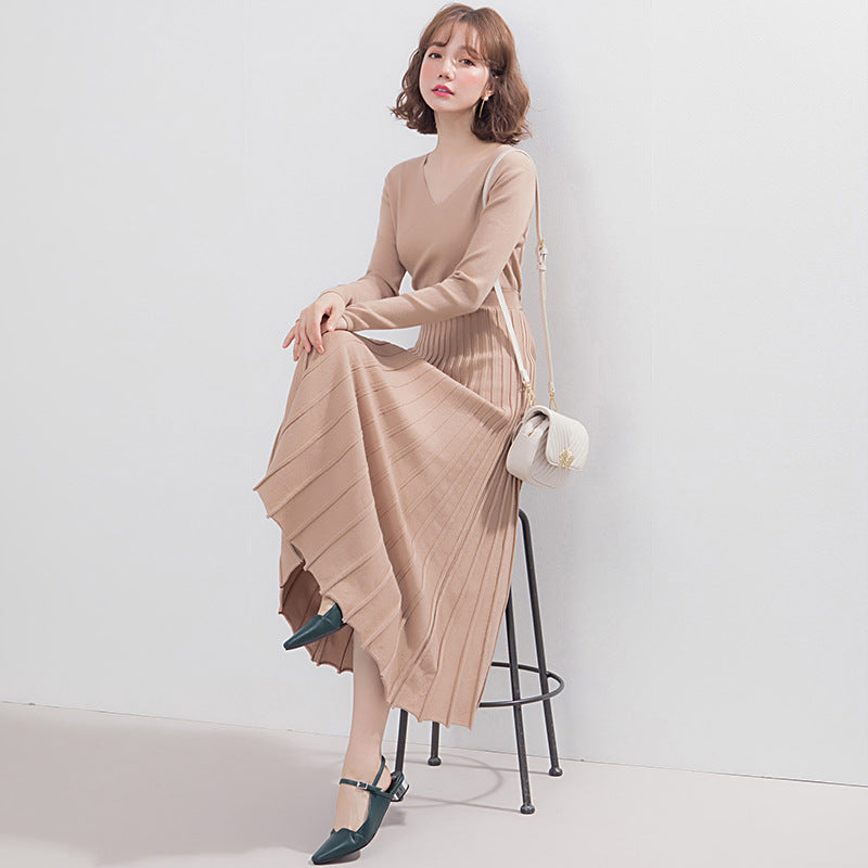 The Delphine V-Neck Knit Dress
