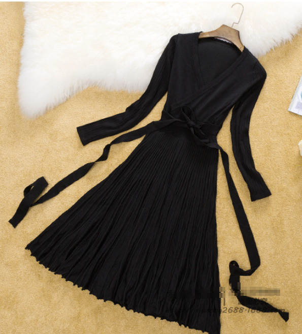 The Delphine V-Neck Knit Dress