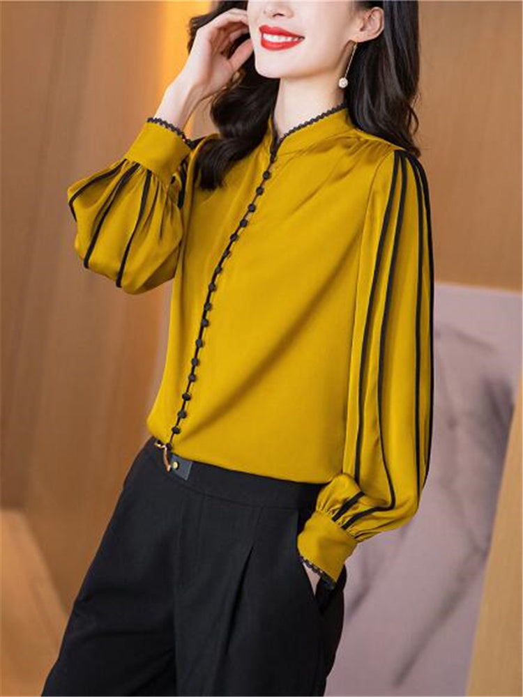 The Genevieve Satin Blouse