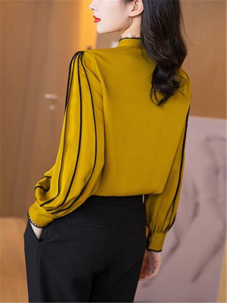 The Genevieve Satin Blouse
